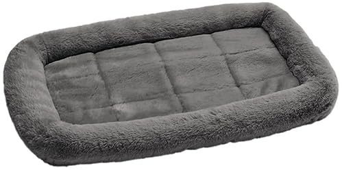 HUNTER Hundematte VERMONT COZY, komfortabel & gepolstert, erhöhter Rand, besonders weich & kuschelig, rutschhemmend, universell einsetzbar, waschbar, Farbe: grau, Größe: L