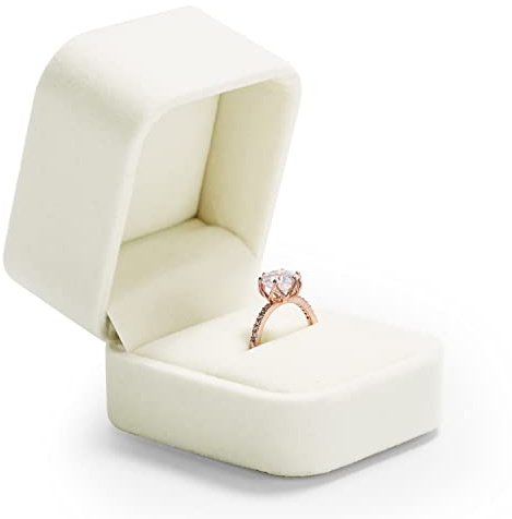 Oirlv Ring Box Wedding Day For Women Velvet Jewelry Box For Engagement Ring Boxes For Proposal