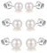 3er Perlenohrringe Silber 925 Weiße Perlenohrstecker Echte Perlen Süßwasserperlen Ohrringe Stecker Süßwasser-zuchtperlen Ohrringe 5mm 6mm 7mm 3 Paar Set