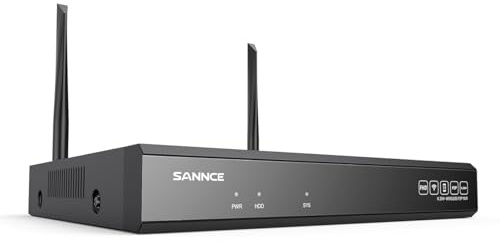 SANNCE 10CH 5MP NVR Überwachungssystem Rekorder WLAN Videoüberwachung für IP Kamera Innen, Außen Sicherheit(Ohne Diskette)