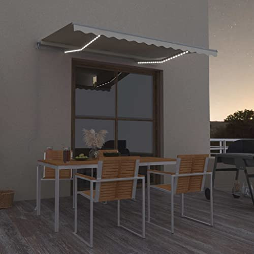 INLIFE 3068862 Store à bras articulé rétractable avec LED 300 x 250 cm Crème 19,66 kg