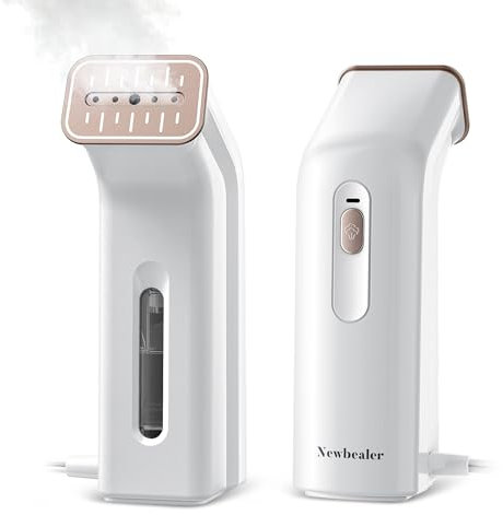 Newbealer Dampfglätter, Tragbarer Handbügeleisen für Kleidung, 170 ml Wassertank Dampfbürste, 15g/min Dampfleistung Dampfbügeleisen, 25 Schnelles Aufheizen, Horizontal und Vertikal Bügeleisen