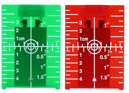 Bersaglio Laser, Target Laser per Livelli e Allineamenti, Misurazione 2 Pezzi