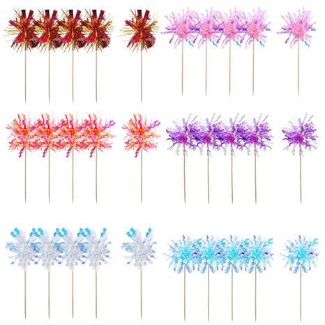 30 Stück Cocktailspieße, Partydeko, Feuerwerksstäbe, Kuchendekorationsstäbe, Cocktailspieße