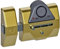 Lince Cerrojo Pestillo 7940RSA con alarma 100dB I Medidas de caja 150 x 110 x 45 mm. I Cerradura para interior I Acabado latonado y cromo mate