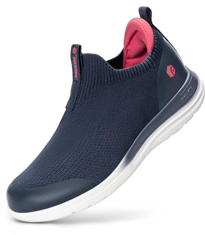 FitVille Womens Extra Wide Trainers Slip On Shoes