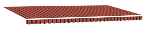 vidaXL Manuell Utdragbar Markis Med LED Orange Och Brun 600X300 cm UV Beständig Vattenavvisande Utomhusskydd Patio Täckning Solskydd Utvändigt Polyester Stålram