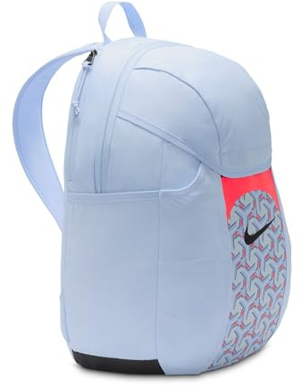 Nike Academy Team DV0761 30L Backpack, Royal Tint/Bright Crimson/Black, standard size, Football Soccer
