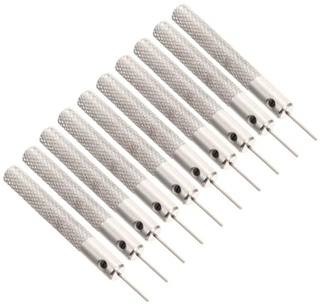 Operitacx Extractor De Tarjeta Sim Aguja para Sim Pin 10 Piezas Herramienta De Extracción Acero Compacto Práctico para Smartphone Color Metálico 0,7 Mm