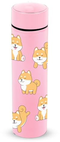 Oh My Pop Shiba-Botella Inteligente Block, Rosa, 500 ml