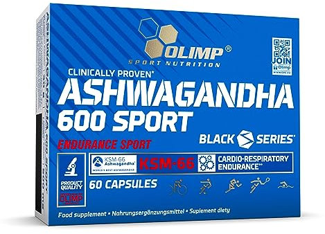 OLIMP SPORT NUTRITION- Ashwagandha 600 Sport Caps. Bio Ashwaganda-Wurzel-Extrakt hochdosiert. (60 Kapseln)