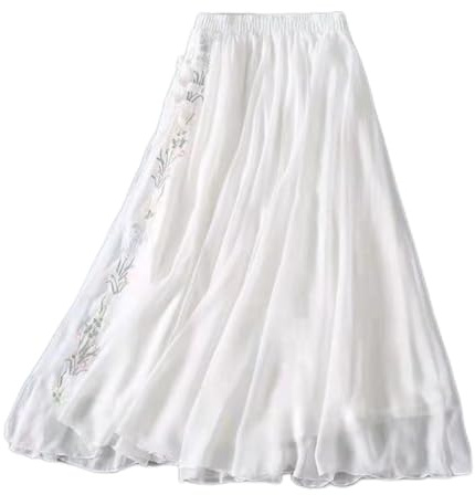 MOOCO MORNING Nazionale Floreale Ricamato Cheongsam Abito Cinese per Le Donne Tangsuit Qipao Cotone Lino Manica Lunga Tradizione Cinese Top