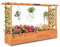 RELAX4LIFE Jardinière Surélevée avec Treillis Latéral & Supérieur, Jardinière sur Pied avec Treillis&Trous de Drainage, Conteneur de Plantes Vertical Pourvignes Grimpantes (200x44x114CM)