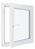 Ventana de PVC – LxH 700x800 mm -Triple Acristalamiento – Blanco – Mango a la izquierda