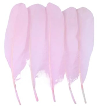 10/50/100 pièces d'artisanat en plumes de cygne teintes et colorées, bijoux de mariage, accessoires de fête, 15-20cm/6-8 pouces(Light pink,50PCS)