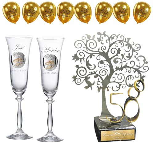 JOYERIA EL FARO, regalos de boda 50 aniversario , pack árbol + 8 globos gratis