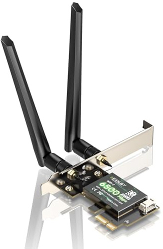 WiFi 7 PCIe Card BE6500 for Desktop PC, MT7925 Tri-Band 6G/5G/2.4G, BT 5.4