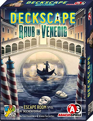 ABACUSSPIELE 38182 - Deckscape - Raub in Venedig, Escape Room Spiel, Kartenspiel