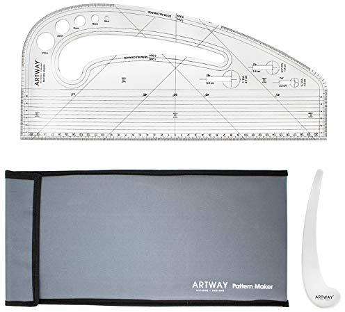 Artway Pattern Master / Maker with Comma Curve and Protective Cover, Black