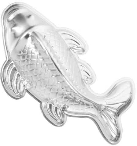 Cabilock Stampo in Alluminio 3D Per Torta a Forma Di Pesce 25X14X5.5Cm Set 2 Pezzi Antiaderente Per Dolci Gelatina E Torta Di Riso Accessorio Di Cottura Casa