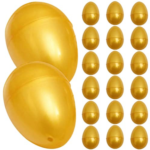 Alipis Fillable Easter Eggs 24pcs golden Empty Easter Eggs for Easter Basket Fillers Egg Hunt Stuffers Fillers Classroom Prize Party Supplies Favor