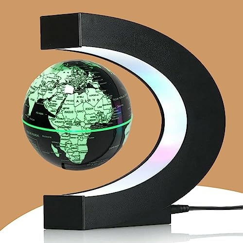 Multi-Color Changing Magnetic Levitation Floating Globe, Desktop Decoration