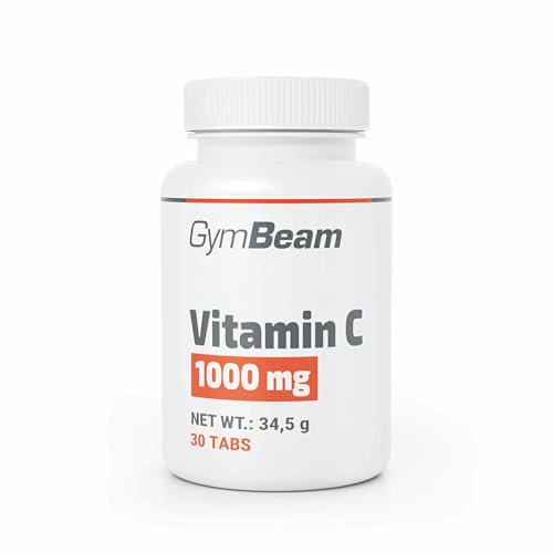 GymBeam Vitamina C 1000mg, Acido Ascorbico per il Corretto Funzionamento del Sistema Nervoso e Immunitario, Benefici per il Benessere Mentale, Riduce della Stanchezza e dell'Affaticamento (30 cpr)