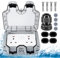 YUNYODA Outdoor Plug Sockets Waterproof, Electrical Double Switched Power Socket with Cover, 13A 2-Gang Outside Wall Plug Socket Box for Garden External Electrical Outlet