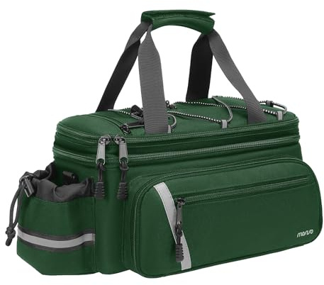 MOSISO Bike Rack Bag with Rain Cover, Bike Trunk Cooler Handag,Jungle Green
