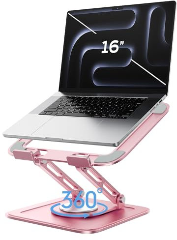 LOXP Adjustable Laptop Stand, Computer Stand with 360 Rotating Base
