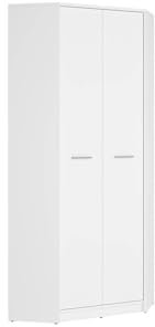 BLACK RED WHITE Nepo Plus Armoire d'angle à 2 portes 80 x 80 cm - Haute résistance aux rayures grâce au revêtement stratifié spécial - Sans miroir - Design moderne
