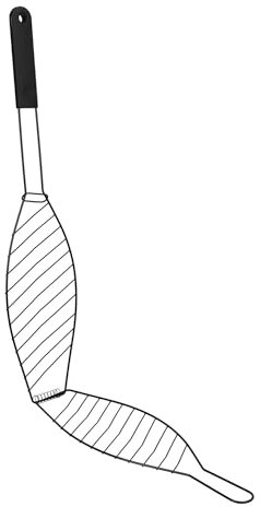 Well Home Parrilla BBQ para pescado en alambre de hierro con revestimiento antiadherente 58x13cm