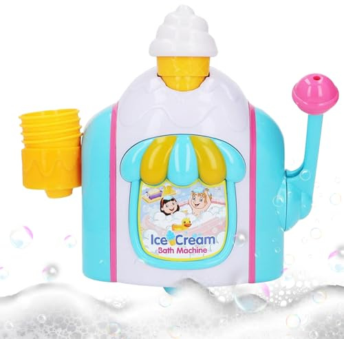 Sucritude Máquina de Burbujas para Bañera | Fabricador de Helados de Baño - Juguete Soplador de Burbujas para Niños Navidad Cumpleaños Diversión en Ducha y Bañera