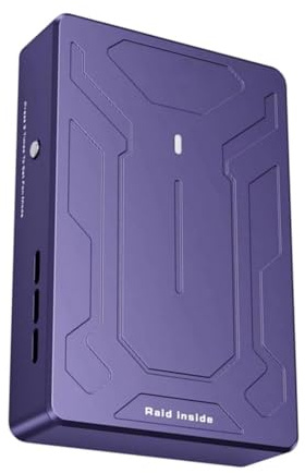 SHOOYIO Aluminum Alloy Double Hard Drive Case 16TB 20Gbps Transmission Speed for Video Editing File Storage Drive Enclosure