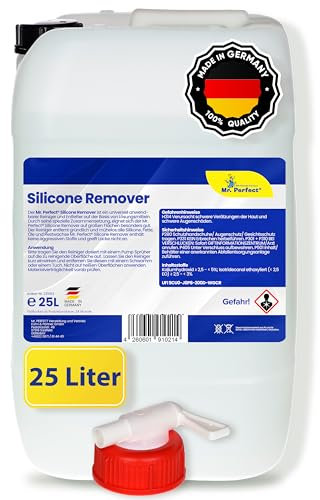 Mr. Perfect® - Silikonentferner 25l | Wachsentferner für Autolack| Der Silikonreiniger entfernt mühelos Fette, Öle & Silikon | Effektive Reinigung | Mit praktischem Dosierhahn