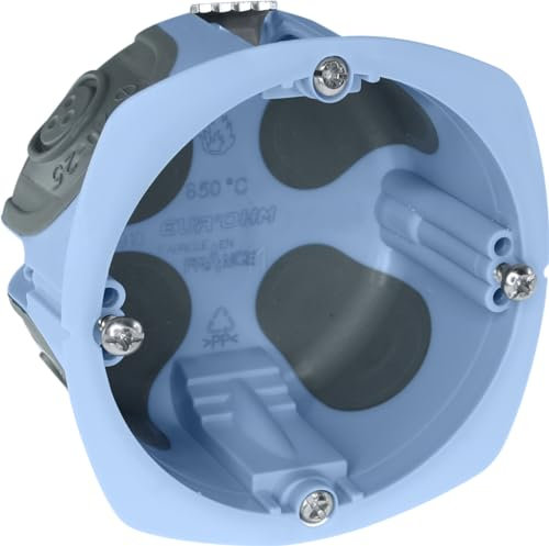 Eur'Ohm - Boîte d'encastrement étanche à l'air XL Air'Métic - 1 poste - Prof. 50 mm - Diam. 67 mm