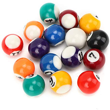 Alomejor Mini Pool Set,resin children safe 16pcs billiard balls travel friendly for family gatherings outdoor events game lovers