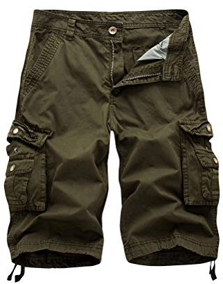 Minetom Hommes Shorts Bermudas Cargo D'Été Travailler Outdoor Casual Lâche Pantalons Courts avec Poche
