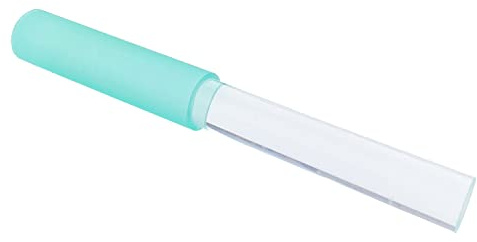 Singing Bowl Mallet Clear Acrylic Base Rubber Striker Mallet for Playing Quartz Crystal Singing Bowl with Bundle Pocket (Green)
