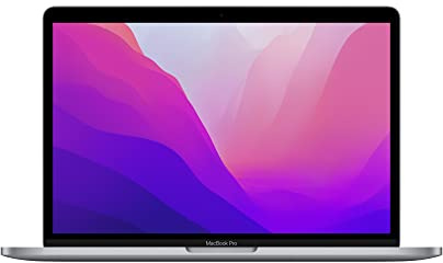 2022 Apple MacBook Pro Laptop with M2 chip: 13-inch Retina Display, 8GB RAM, 256GB ​​​​​​​SSD ​​​​​​​Storage, Touch Bar, Backlit Keyboard, FaceTime HD Camera. Works with iPhone and iPad; Space Gray