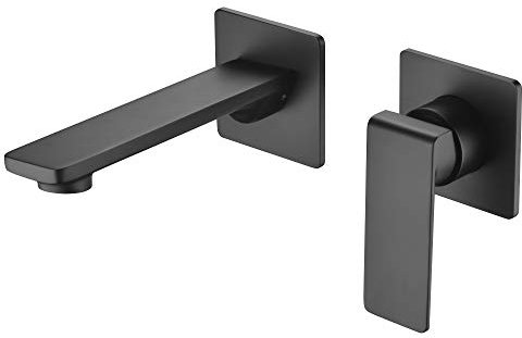 IMEX Mitigeur de Lavabo Encastré avec Bec et Poignée - Série Fidji Noir Mat - GLF016/NG