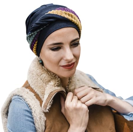 CAREBELL Cancerturban/elegant modell/hippiedesign/bambutyg/håravfallspatienter/kemoterapi och alopeci/bekväm och andningsbar