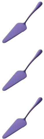 Milisten 3 Pz paletta per pizza server crostata brownies pala per dolci pala da forno in acciaio inox Pasticcino Affettatrice contenitore torta viaggiare spatola per torte Viola