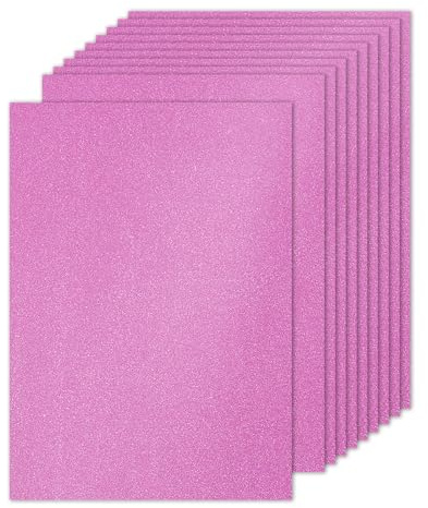 PATIKIL 10 Fogli Cartone Glitterato Rosa Scuro, A4 250gsm Rettangolo Carta Premium Cartoncino Colorato per Progetti Artistici di Cartoncino per Scrapbook Fai da Te Matrimonio Festa