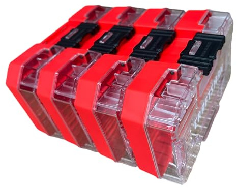 Craftsman Nano Small Versastack Compatible Stackable Plastic Storage Cases 4 Pack