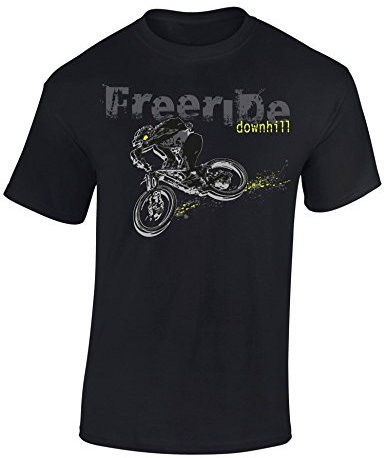 Baddery Fahrrad T-Shirt Kinder - Freeride Downhill - Mountainbike - Sportbekleidung Jungen & Mädchen - Outdoor Kleidung (Black Opal 134/140)