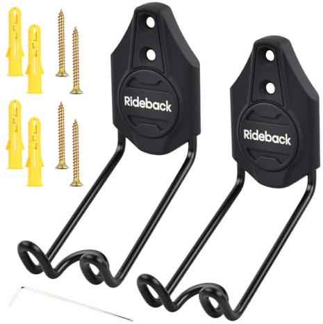 2 piezas Soporte bicicletas pared, Material de aleación de aluminio colgador bicicletas pared capacidad de carga 30 KG, Fácil instalación Pequeño cuelga bicis pared con tornillos y otros accesorios