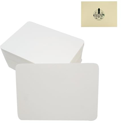 Moriquill 100 Sheets Watercolor Paper ATC Cards – 300gsm Cold Press, Close to 2.5 x 3.5 in, Rounded Corners, Acid-Free, Textured Surface, for Painting, Journaling & Scrapbooking