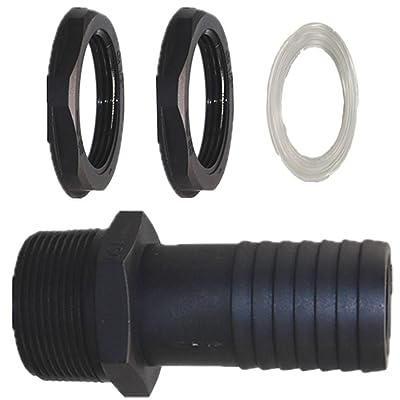 LZVMLNQI Conducto de barril de ajuste duradero IBC para tanques de agua, estanques, barriles de lluvia, 38 mm