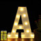 HONPHIER® Buchstaben Lichter Alphabet Lampe LED Brief Beleuchtung Buchstabe Licht Beleuchtete Buchstaben Nachtlichter Dekoration für Geburtstag Party Hochzeit Kinderzimmer (A)
